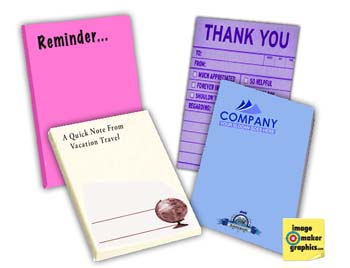 4 x 6 - Personalized Post It Note Pads - Custom Sticky Notes