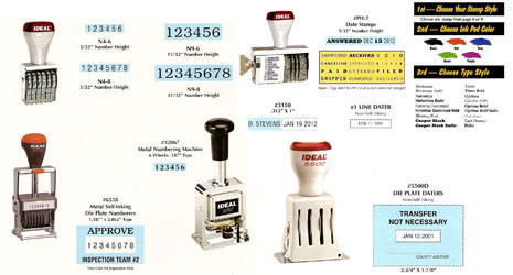 Date Stamp ~ Custom Self-Inking Die Plate Daters, Round Stamps, Ideal Dater  Stamps, and Rubber Date Stamps